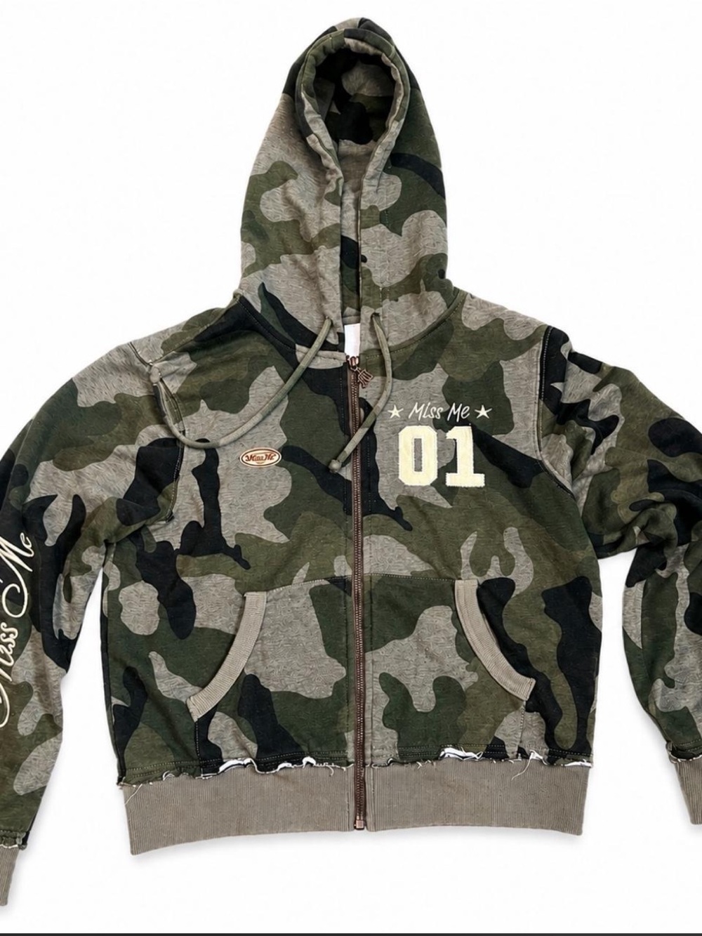 Miss Me Green Camo Hooded Jacket AND pants